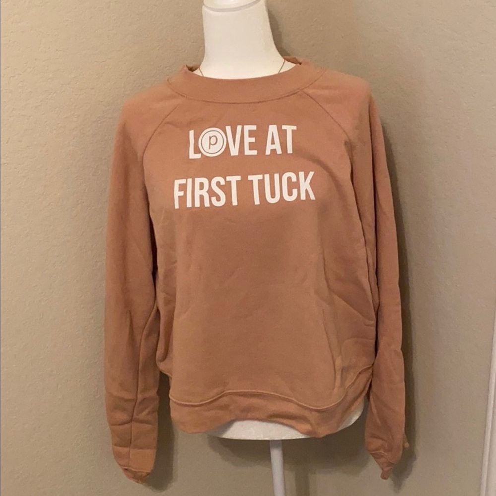 Pure Barre Live At First Tuck rose sweatshirt